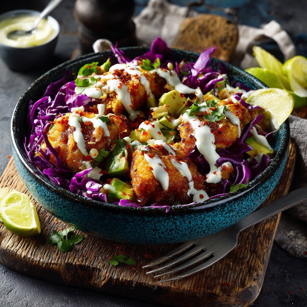 Spicy Fish Taco Bowls with Avocado