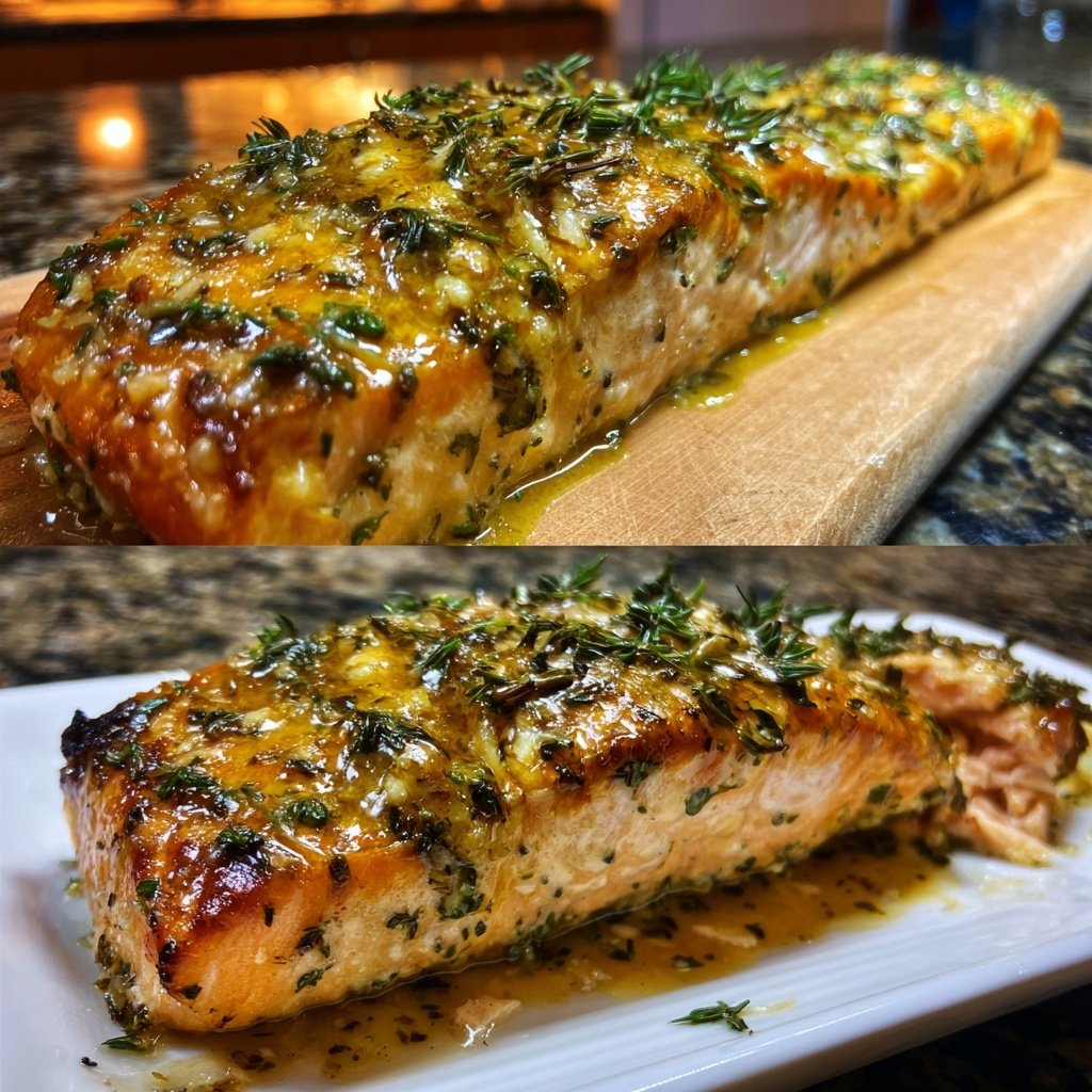 Honey Mustard Baked Salmon