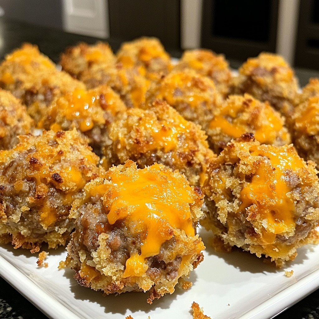 Easy Rotel Sausage Balls Recipe for Party Snacks