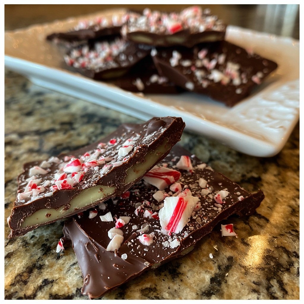 Peppermint Bark with Dark Chocolate