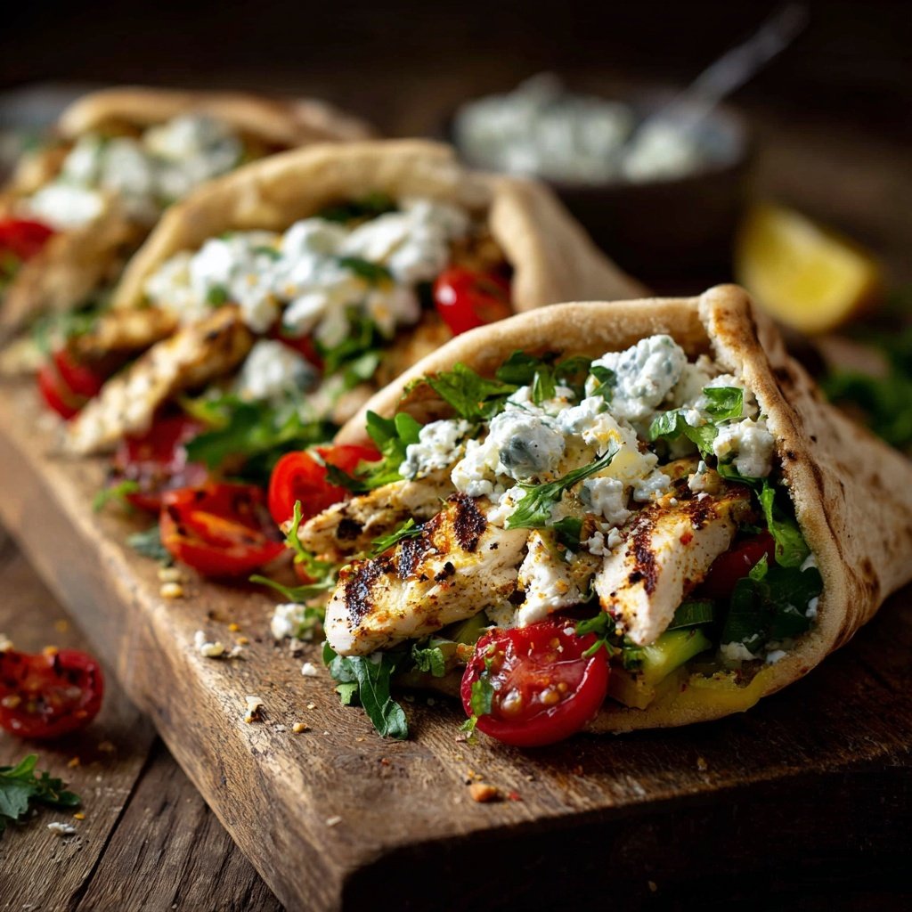 Mediterranean Chicken Pita Pockets