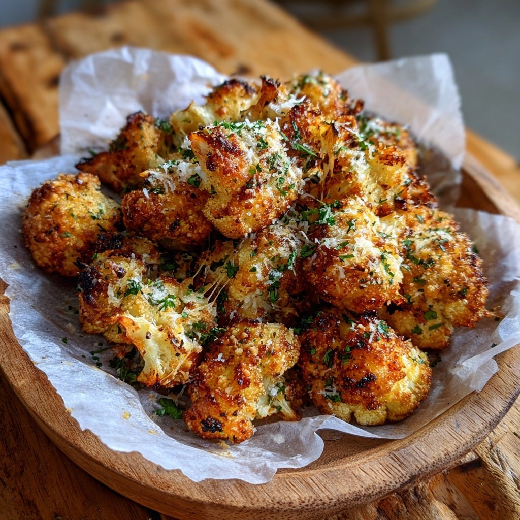 Garlic Parmesan Cauliflower Bites
