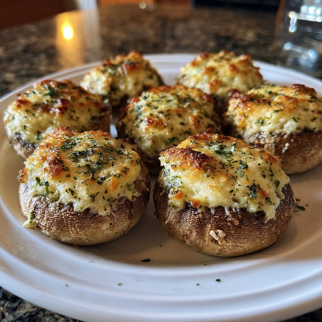 Stuffed Mushrooms with Cream Cheese and Herbs