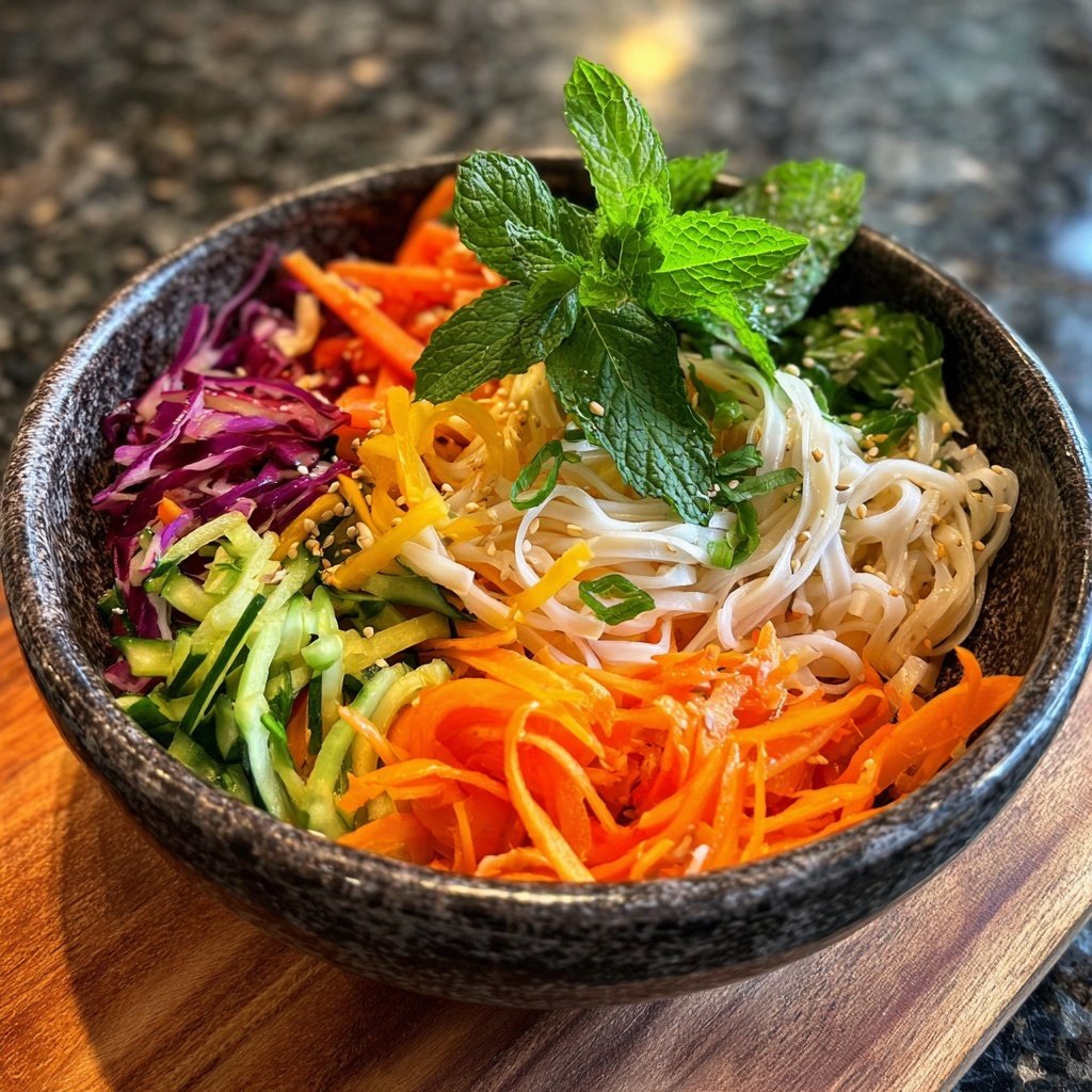 Spring Roll Bowl with Peanut Sauce