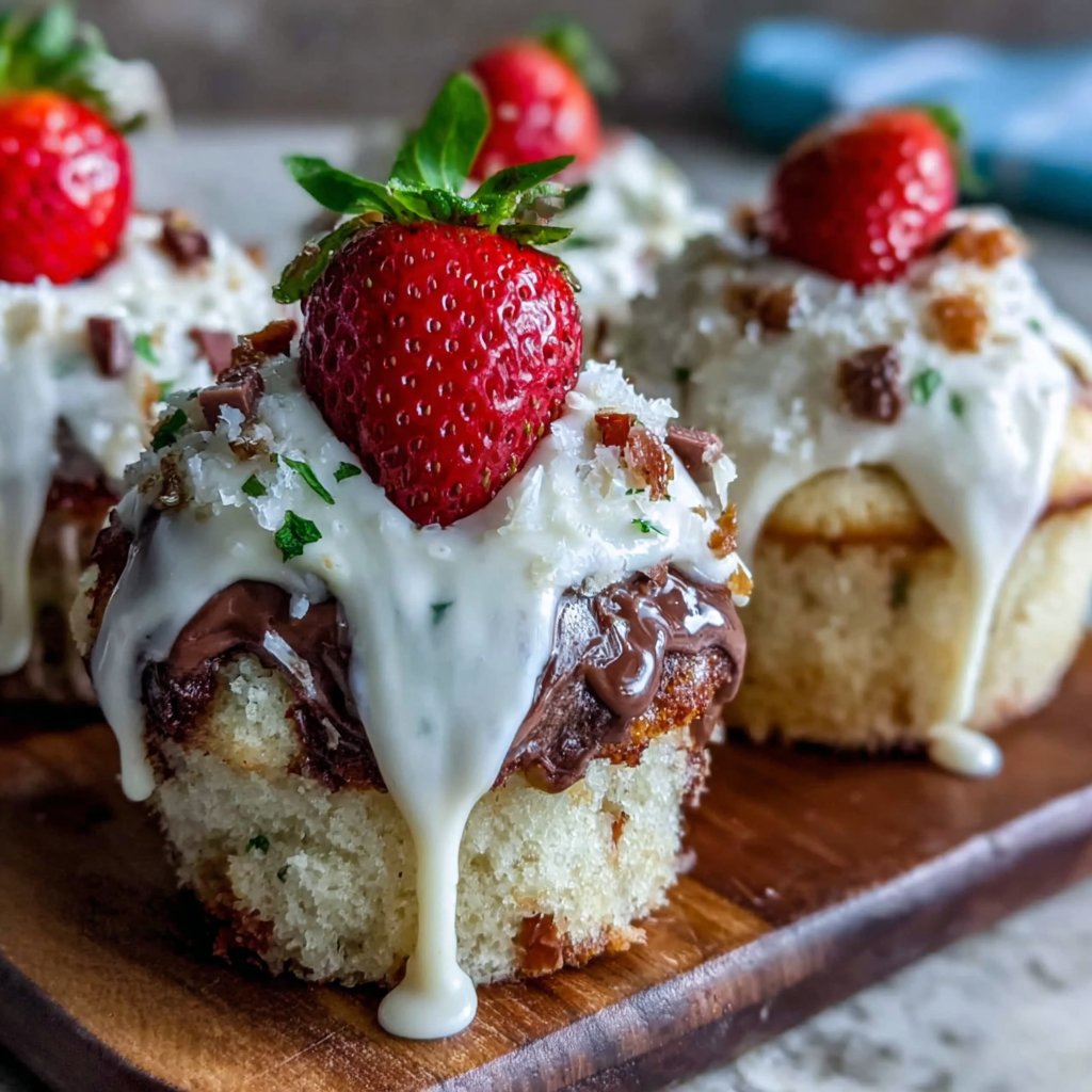 Decadent Strawberry Cupcake Sundaes