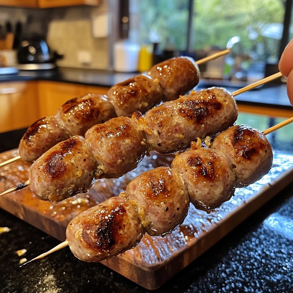 Mini Bratwurst Skewers