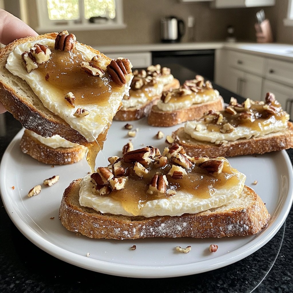 Brie Apple Butter Crostini