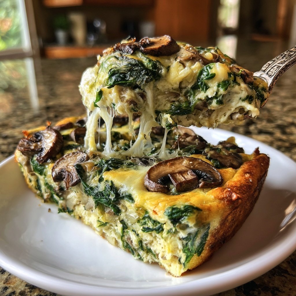 Spinach Mushroom Breakfast Casserole
