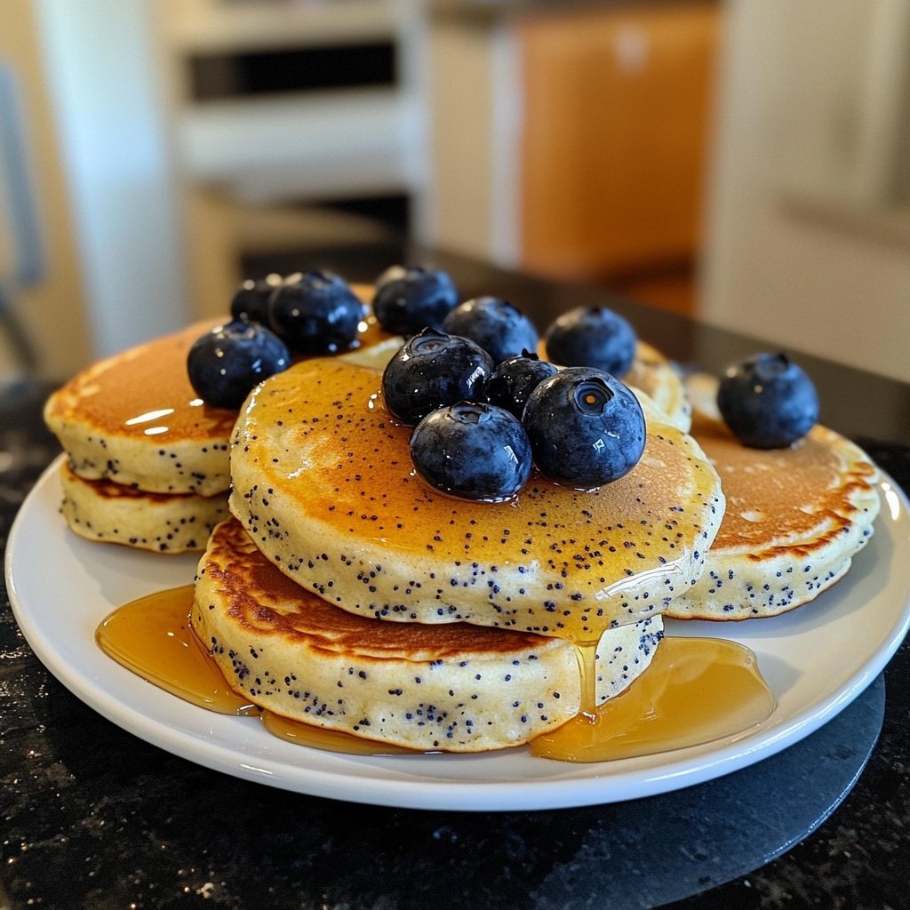 Lemon Poppyseed Ricotta Pancakes