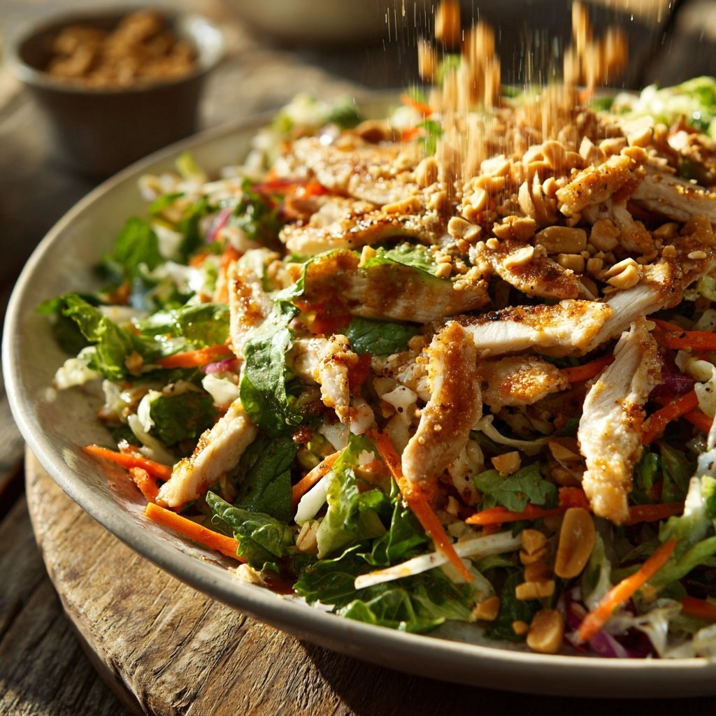 Thai Chicken Salad with Peanut Dressing