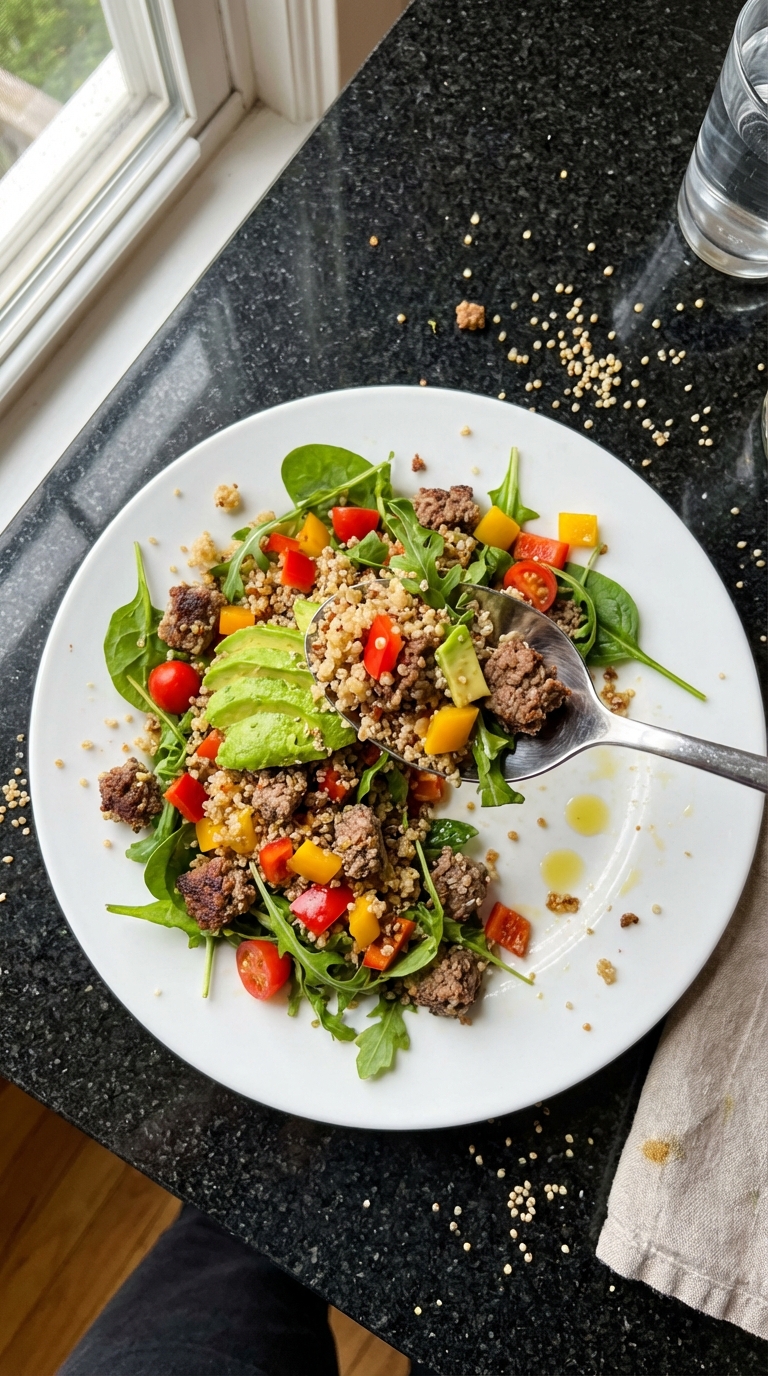 Ground Beef and Quinoa Salad