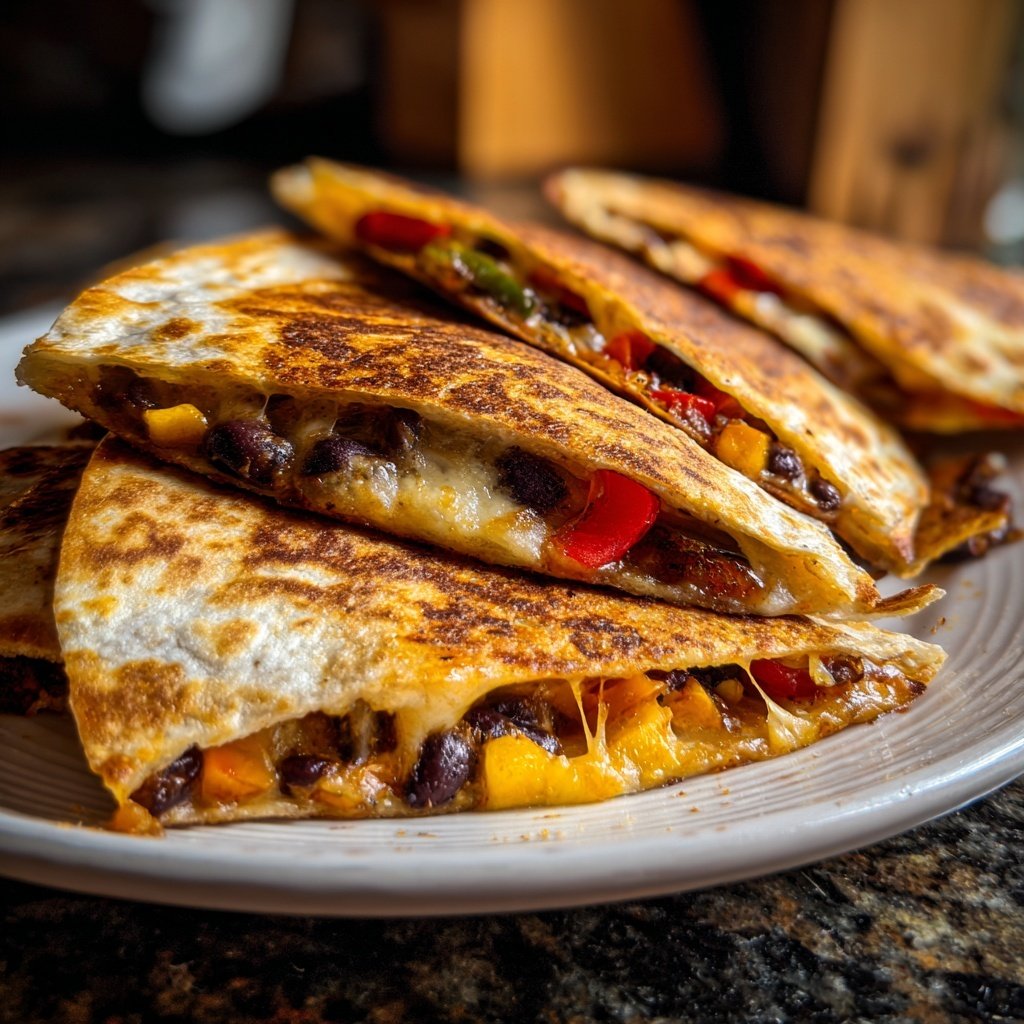 Black Bean Veggie Quesadillas