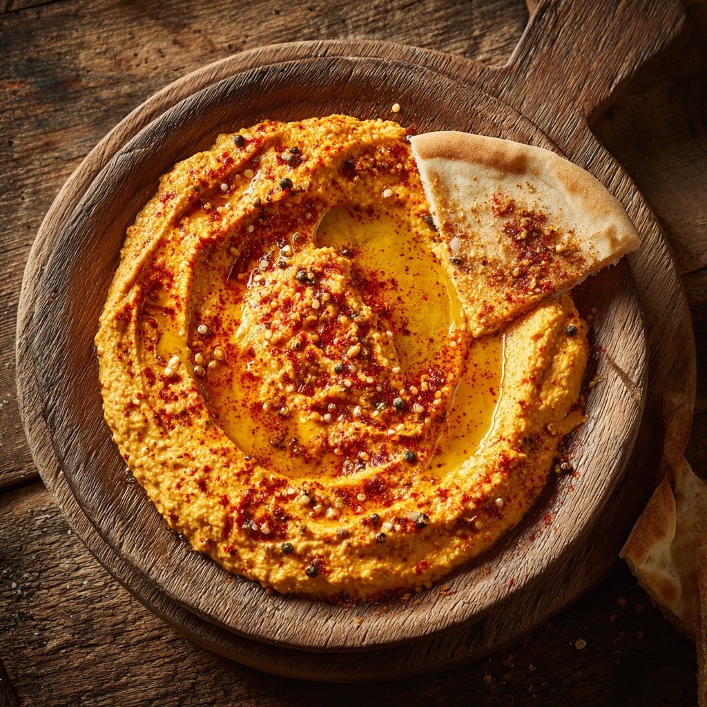 Roasted Red Pepper Hummus Platter