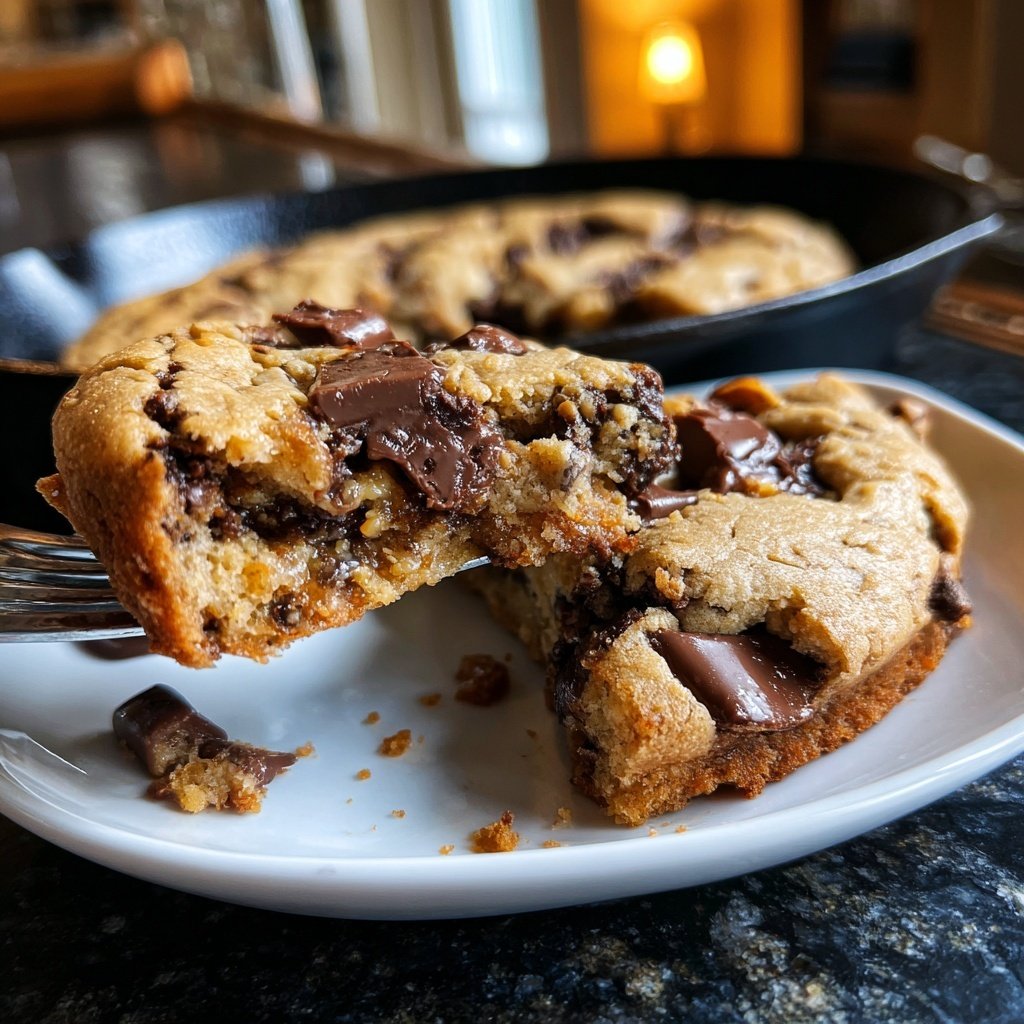 Peanut Butter Chocolate Chip Skillet Cookie Dessert​