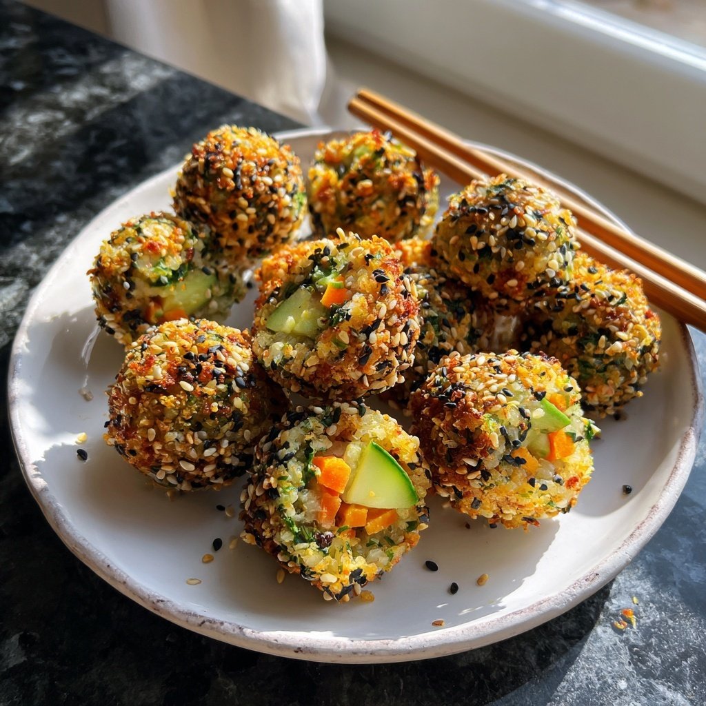 Crunchy Vegetable Sushi Bites