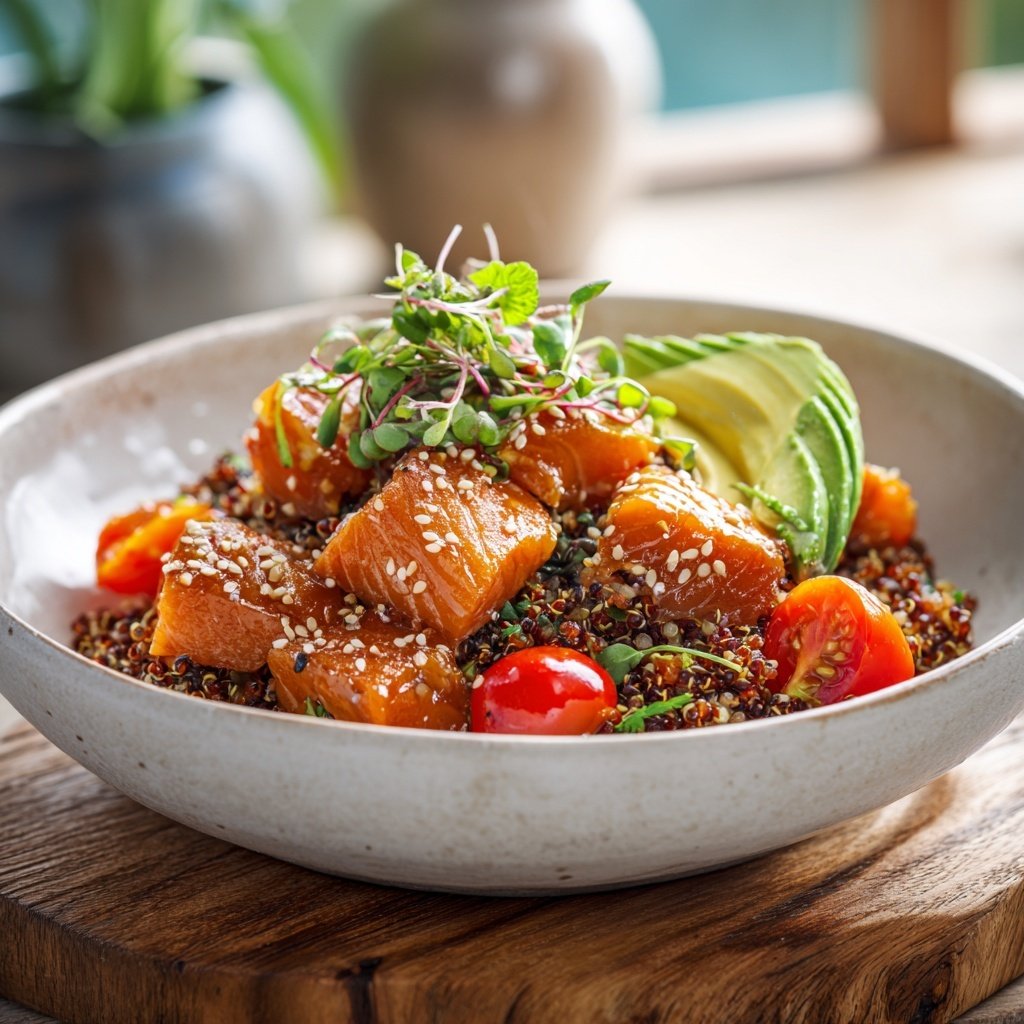Delightful Salmon Grain Bowl