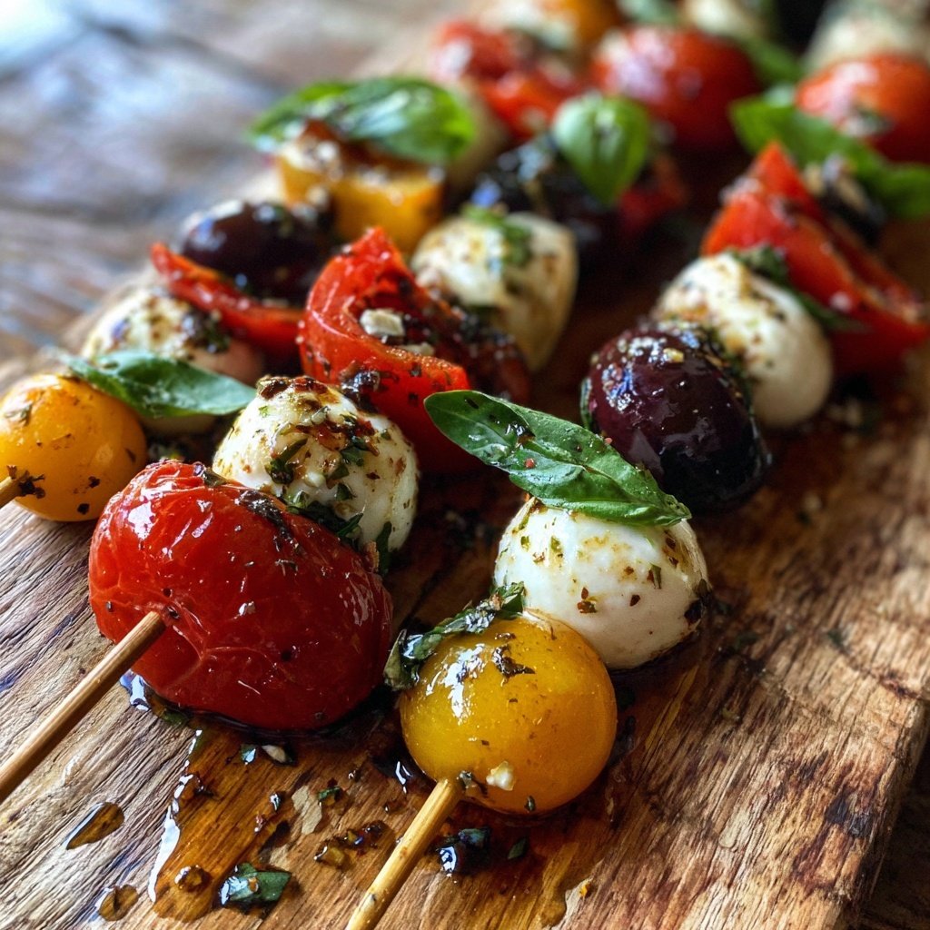 Antipasto Skewers with Italian Dressing