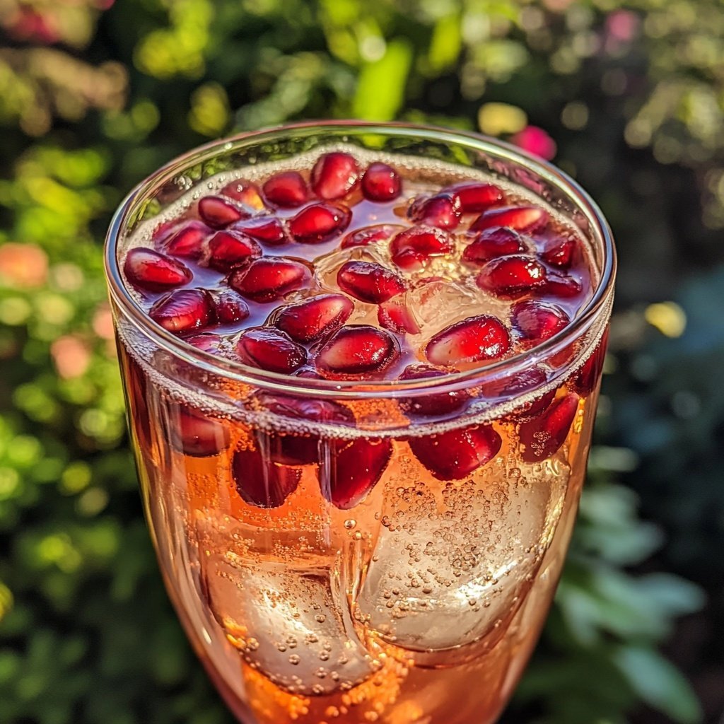 Pomegranate Vanilla Vodka Spritz Cocktail