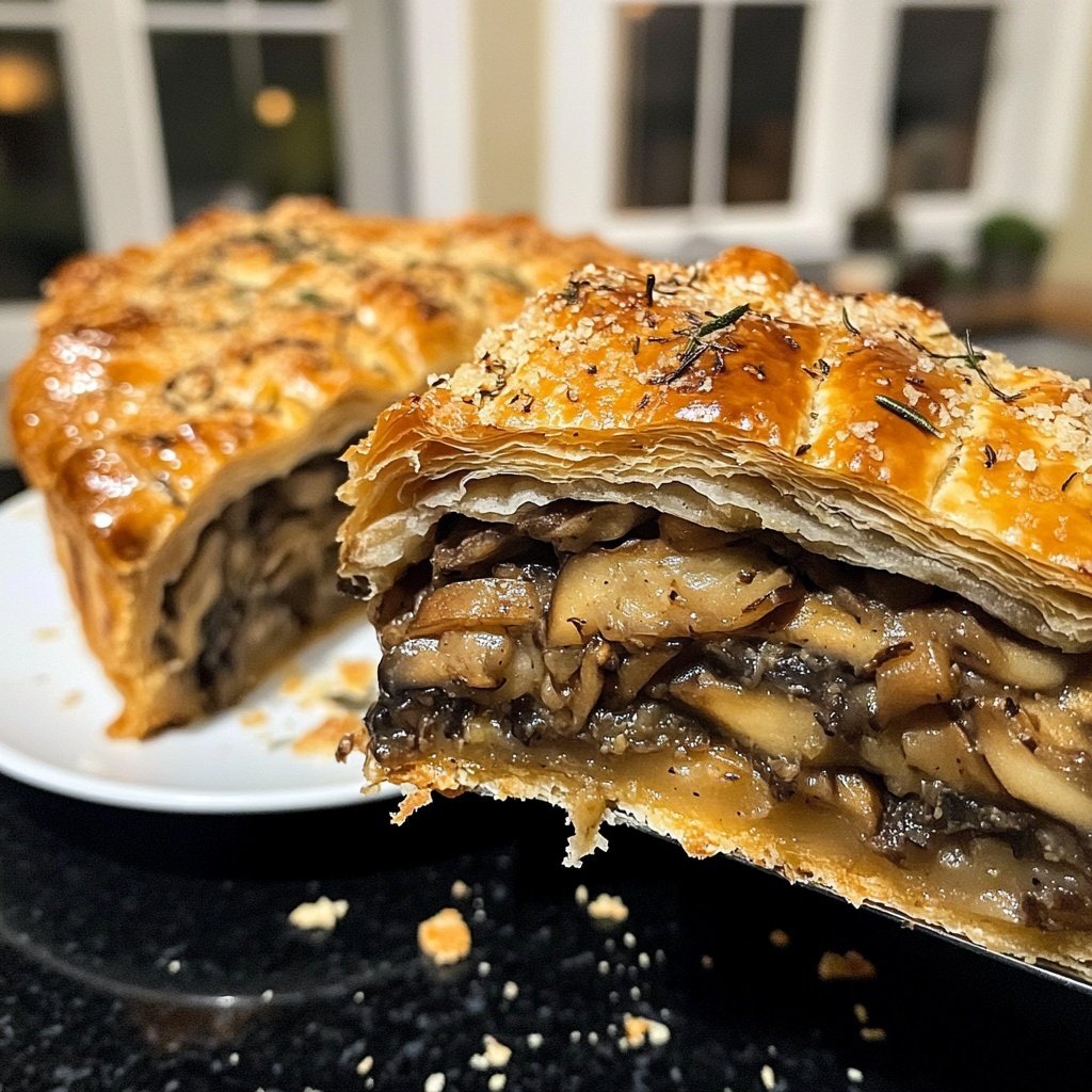 Mushroom Wellington with Rosemary and Pecorino