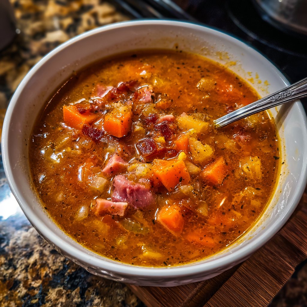 Smoky Paprika Ham and Bean Soup