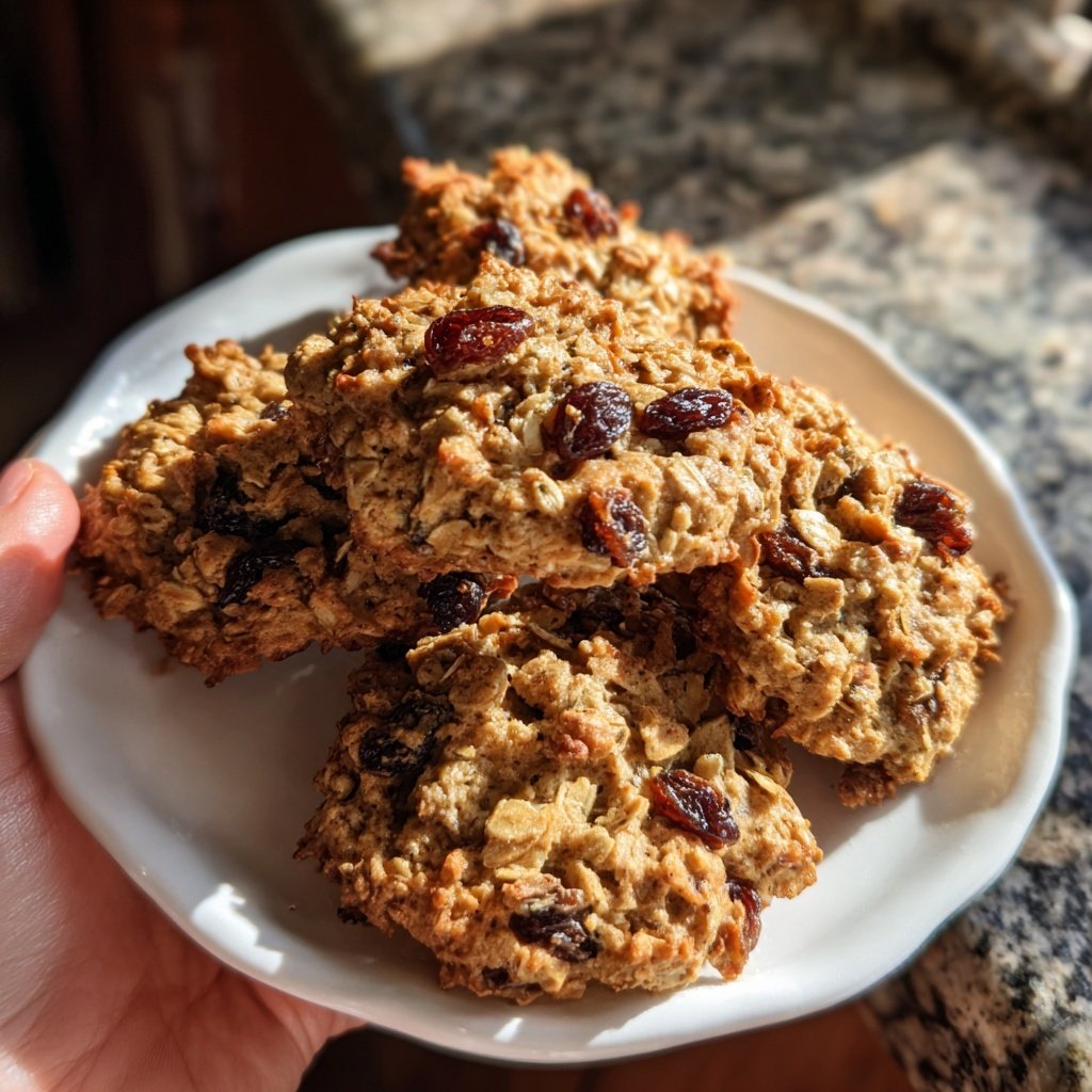 Zucchini Oatmeal Raisin Cookies