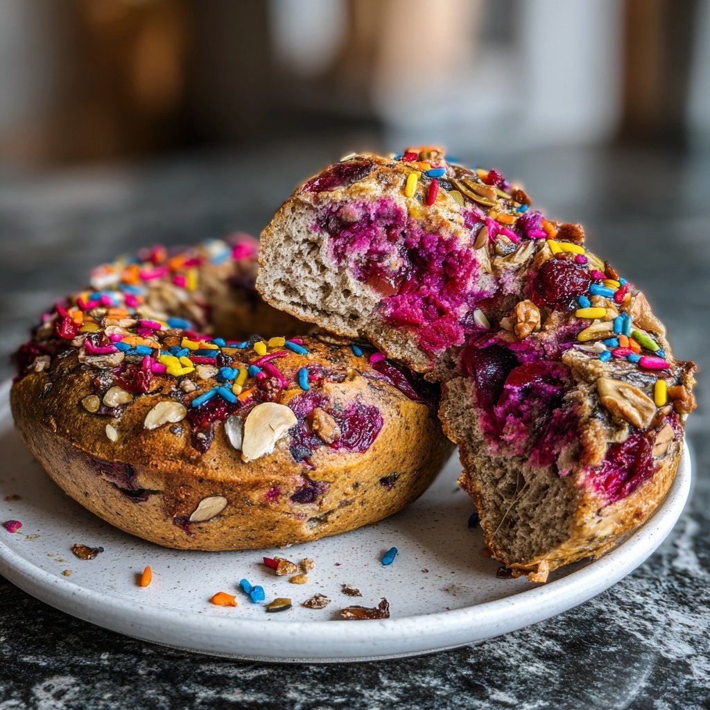 Protein Bagels with Berries Mix In