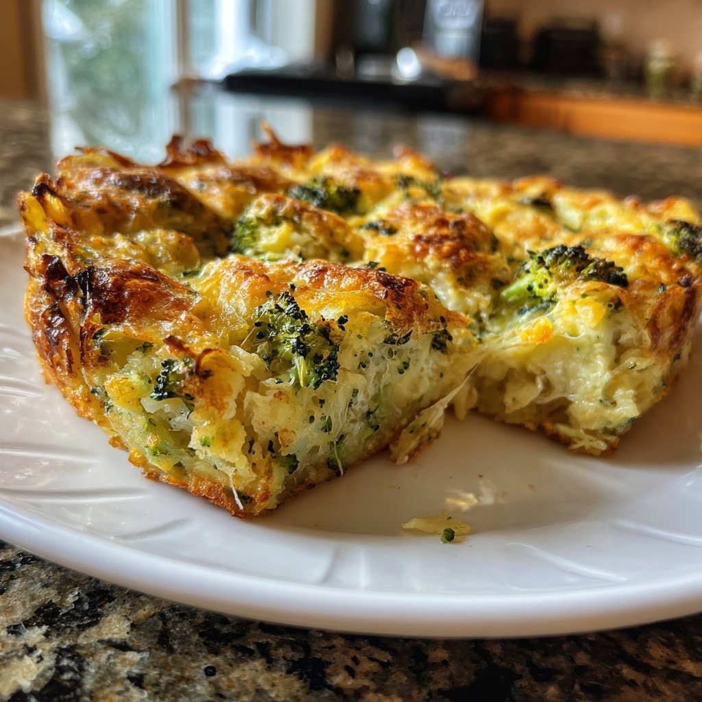 Cheesy Broccoli Hashbrown Bake Vegan