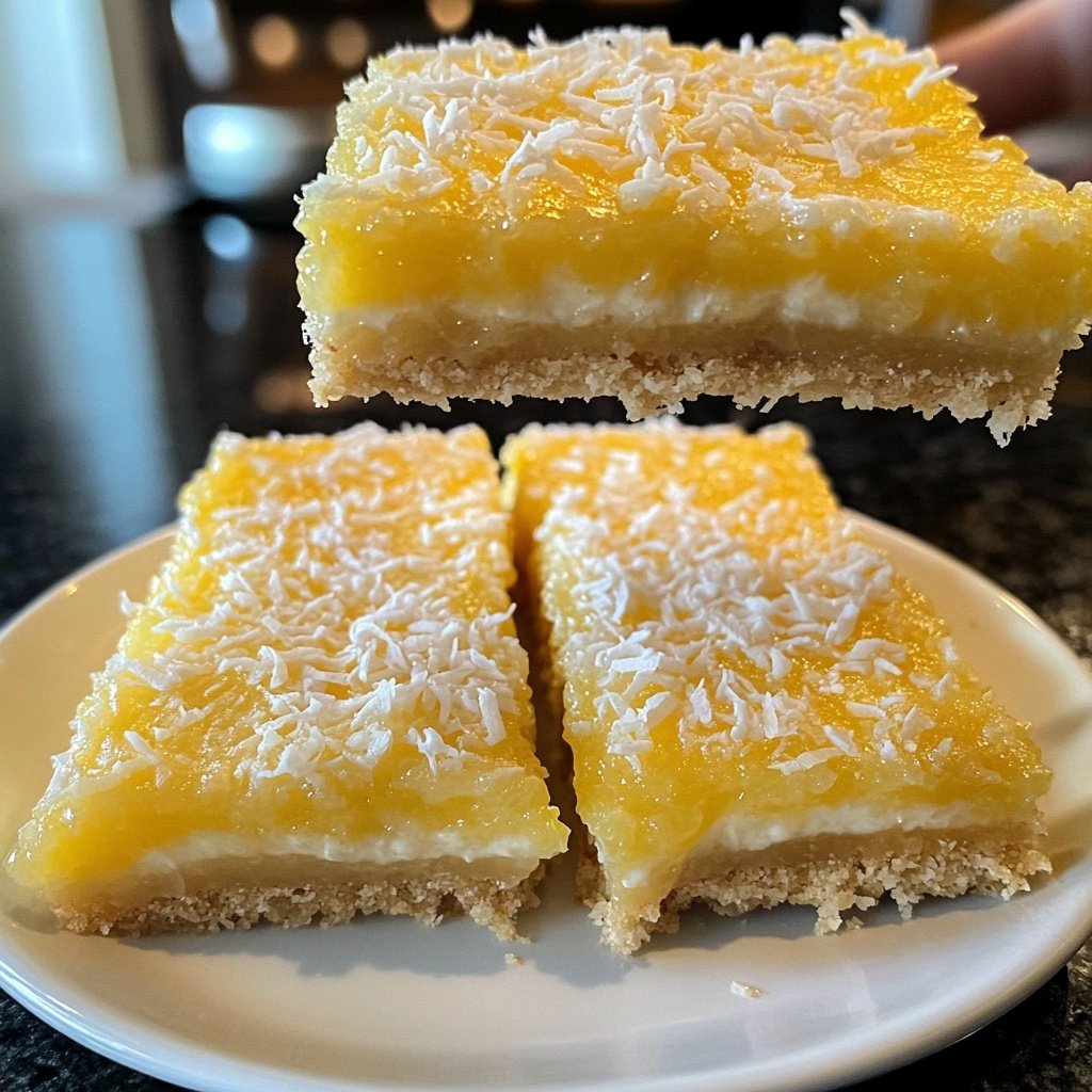 Meyer Lemon Bars with Coconut