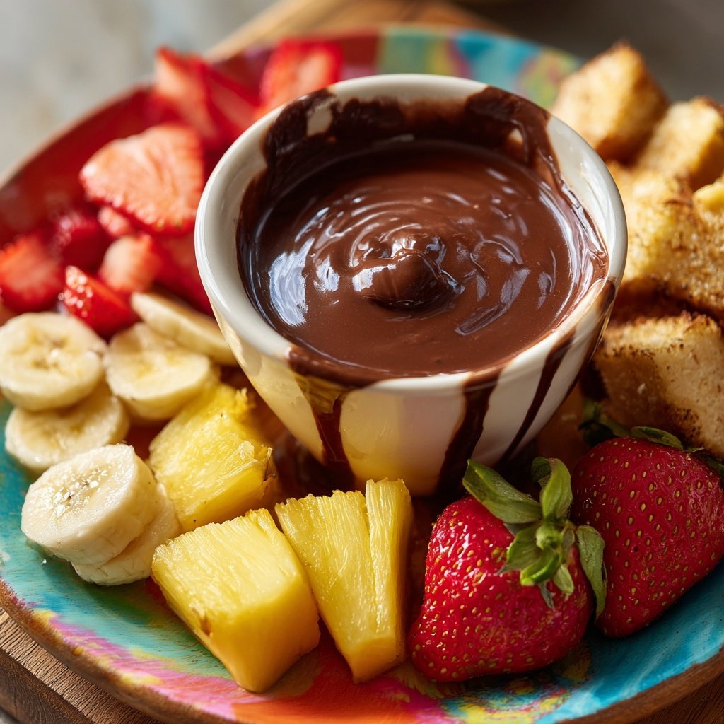 Tropical Fruit Chocolate Fondue