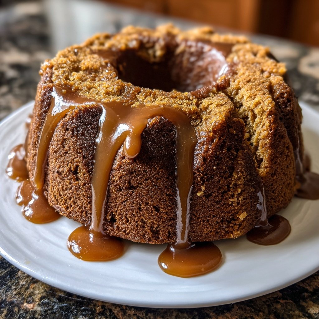 Spiced Gingerbread Cake with Caramel