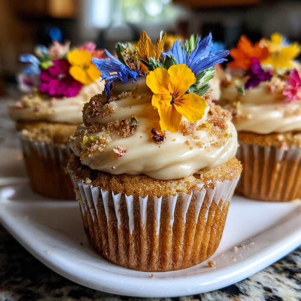 Flower Power Strawberry Cupcakes